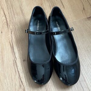 Madden Girl Glossy Black Flats